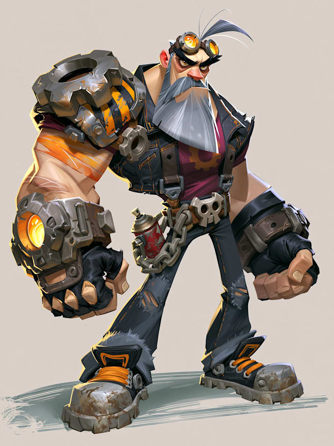 draw 2d game character illustration