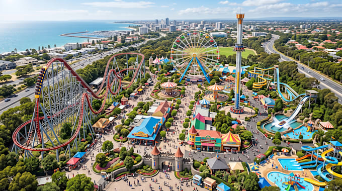 create 3d roller coaster, amusement ride and game ready theme park assets