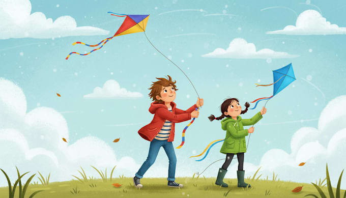 create delightful children book illustrations with expressive characters