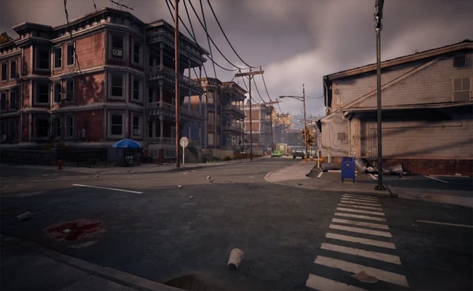 create post apocalyptic game environment abandoned level design in unity and ue5