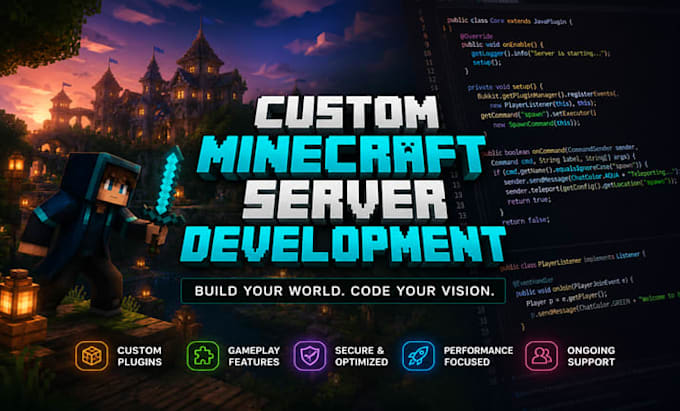 develop professional minecraft plugin or mod for your server
