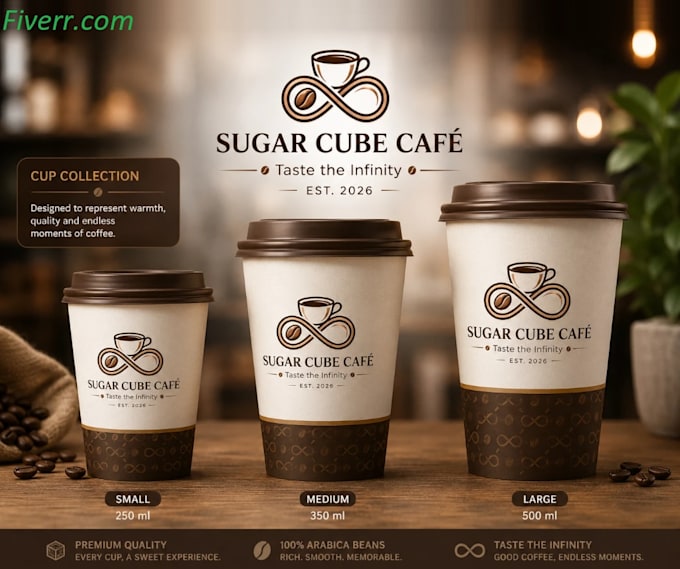 Do unique paper coffee cup, paper cup, ice cream cups design by Ellie ...