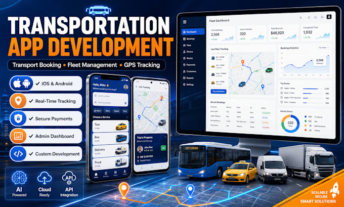 develop modern transportation management app transport booking mobile app