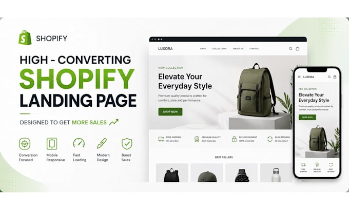 design a conversion focused shopify landing page