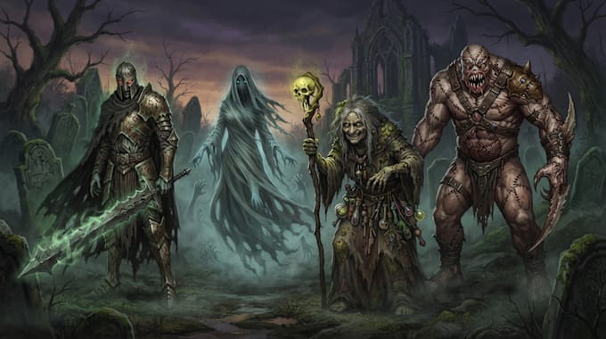 draw horror character design illustration