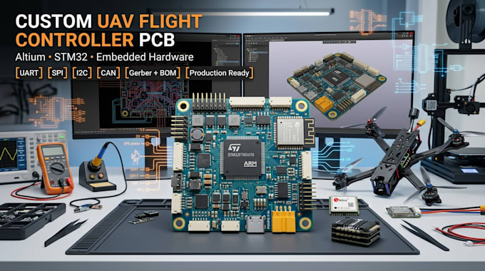 design uav drone flight controller pcb using altium