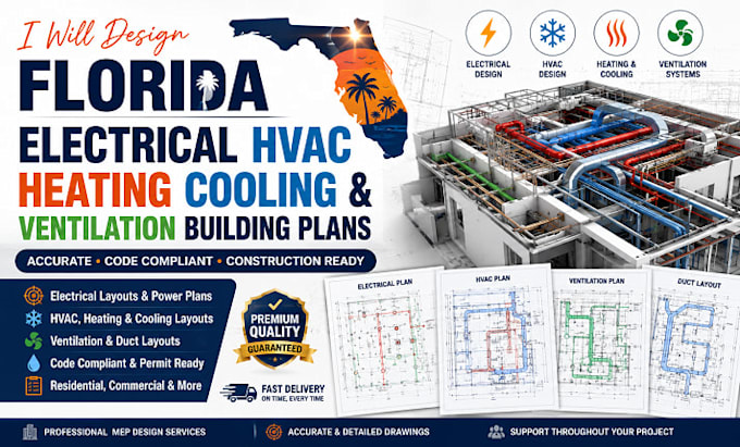 design florida electrical hvac heating cooling and ventilation building plans