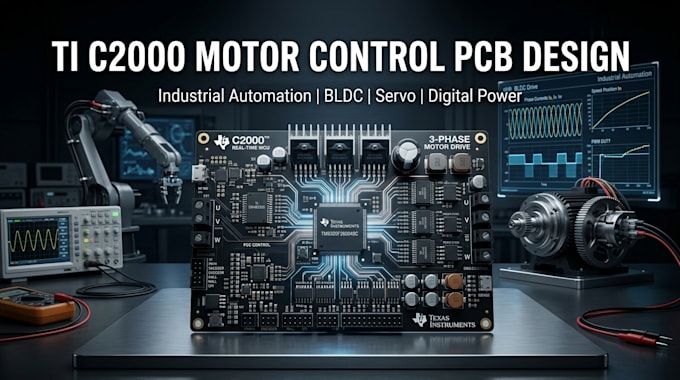 design tic2000 motor pcb for digital power, robotics smart industrial automation