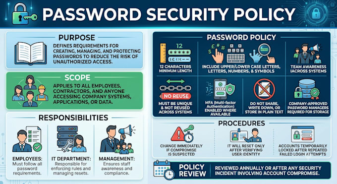 write professional cybersecurity security policies for your business