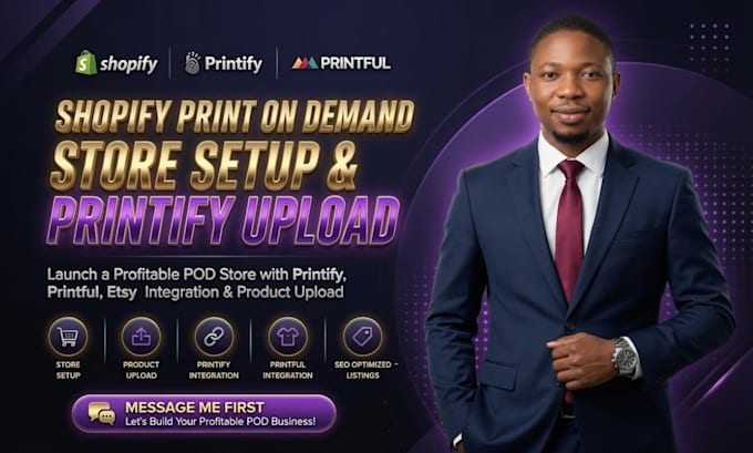 setup shopify print on demand printify printful pod store product upload