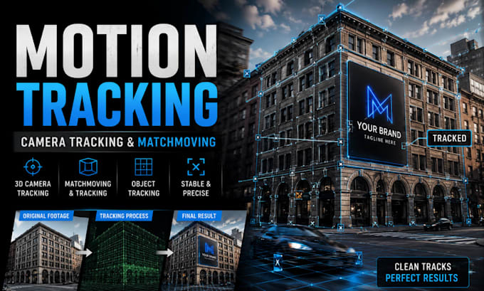 do motion tracking, camera tracking and vfx matchmoving
