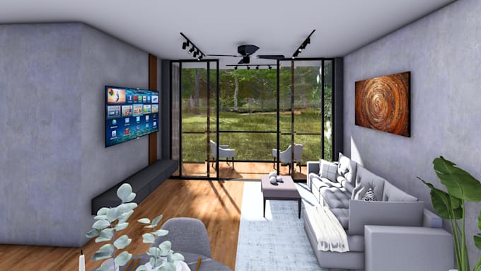 do realistic 3d interior design and architectural visualization