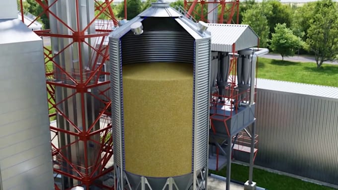 do 3d industrial process animation and facility layout rendering