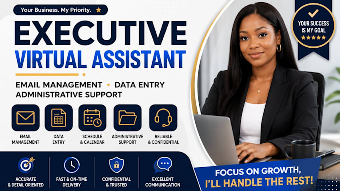 executive virtual assistant email management data entry adminstrative support
