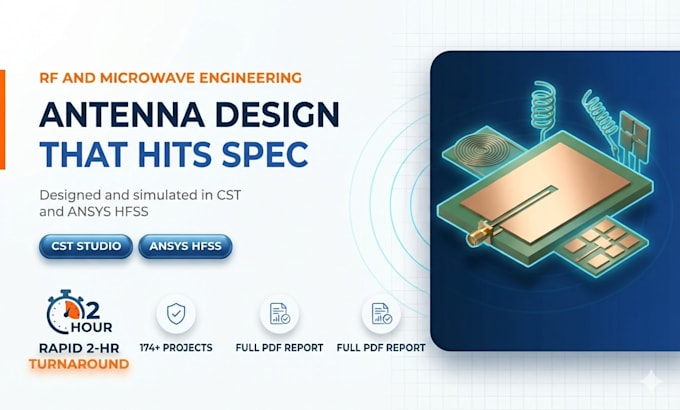 design and simulate rf microwave antenna in cst and hfss