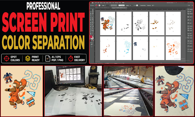 do screen print color separation for t shirt printing