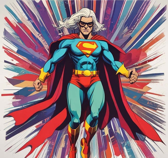 design an amazing superhero pop art