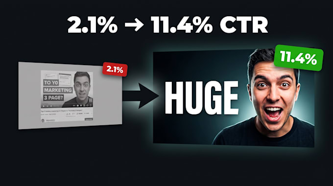 create youtube thumbnail design that will hack the algorithm