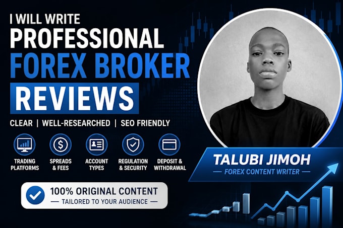 write professional forex broker reviews and comparisons