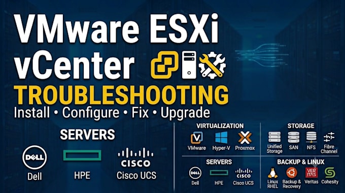 deploy, migrate and troubleshoot vmware esxi and vcenter infrastructure