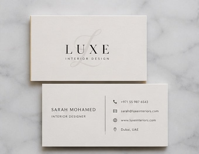 design professional business cards in canva