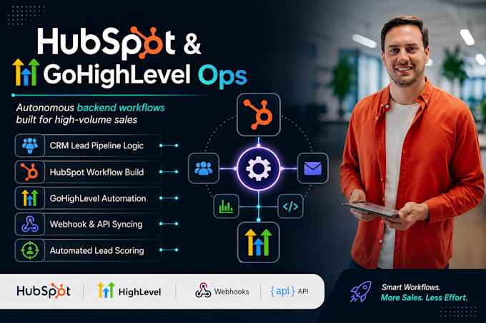 build hubspot and gohighlevel automation workflow pipeline