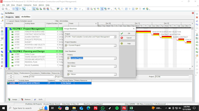 do primavera p6 project scheduling and gantt charts