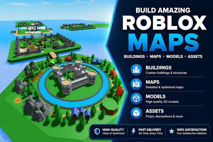 model buildings, roblox maps, and assets for your roblox game