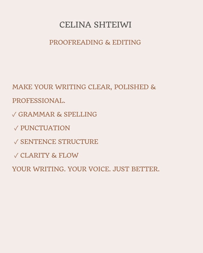 proofread and edit english texts