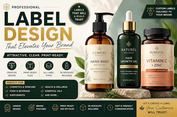 design a professional product label for your brand