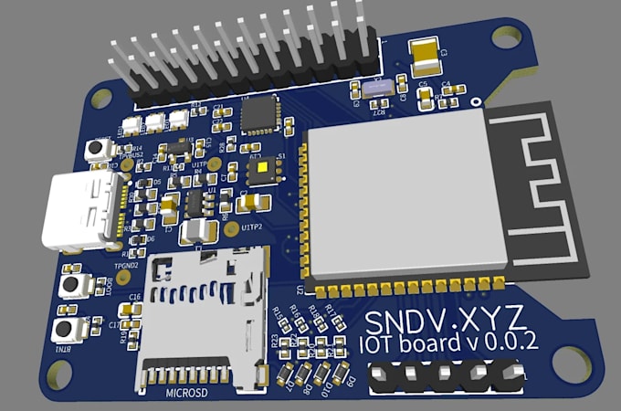 design rf esp32 s3 arduino stm32 iot usb pd pcb layout hardware and schematic