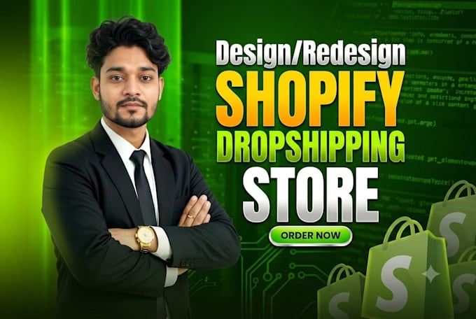 build shopify dropshipping store, design or redesign website