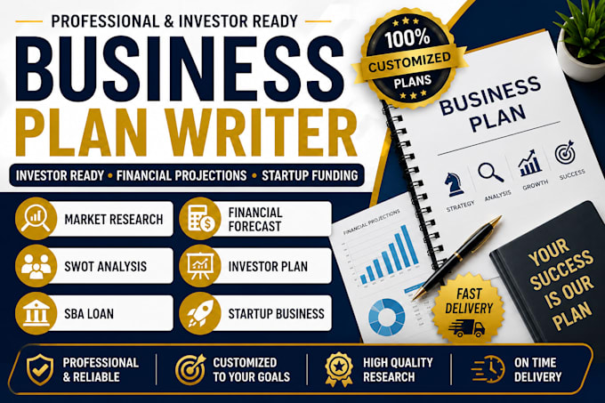write an investor ready business plan with financial projections for startups