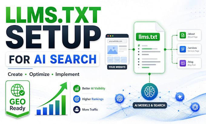 create and optimize llms txt for your website and ai search
