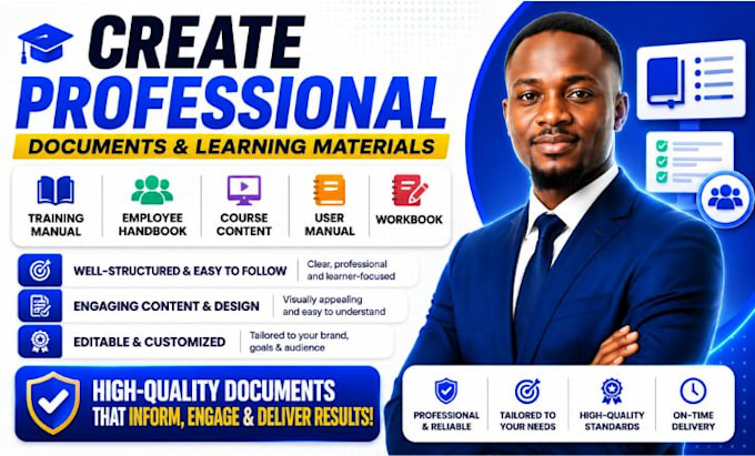 create training manual, employee handbook, course content, user manual, workbook