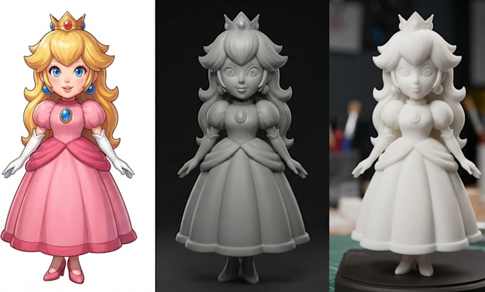 convert 2d to 3d printable toy model 2d to 3d toy for 3d printing