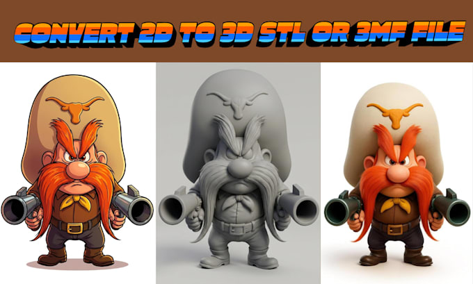 turn your 2d image into 3d stl file 2d to 3d toys for 3d printing