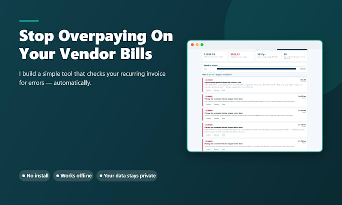 build a simple tool to audit your recurring vendor bills for errors