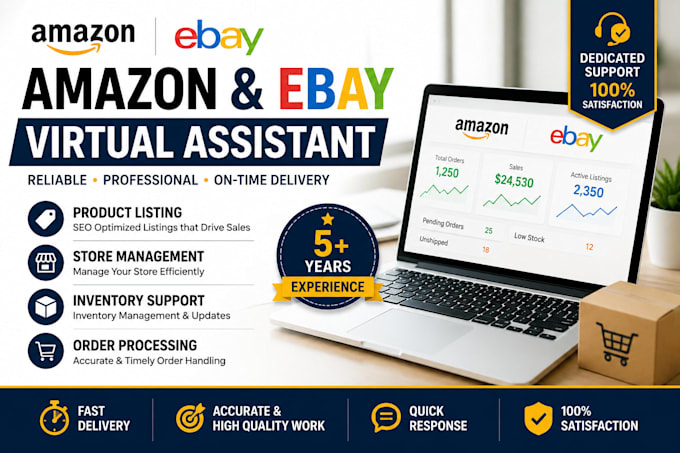 provide amazon and ebay virtual assistant services