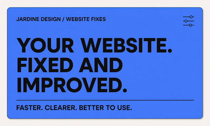 fix and improve your existing business website