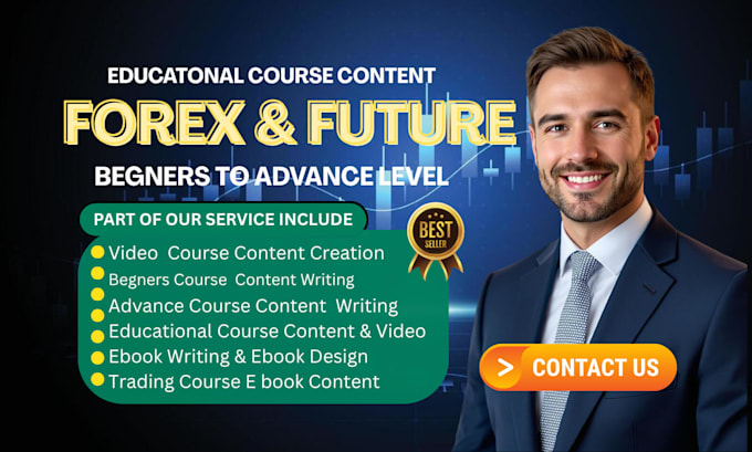 write forex trading, day, future course content, ebook writing video course, ppt