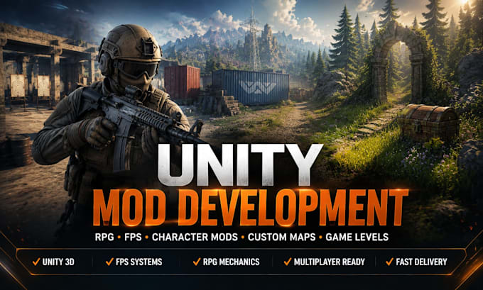 create unity rpg, fps mods, character mod, custom maps, and game levels