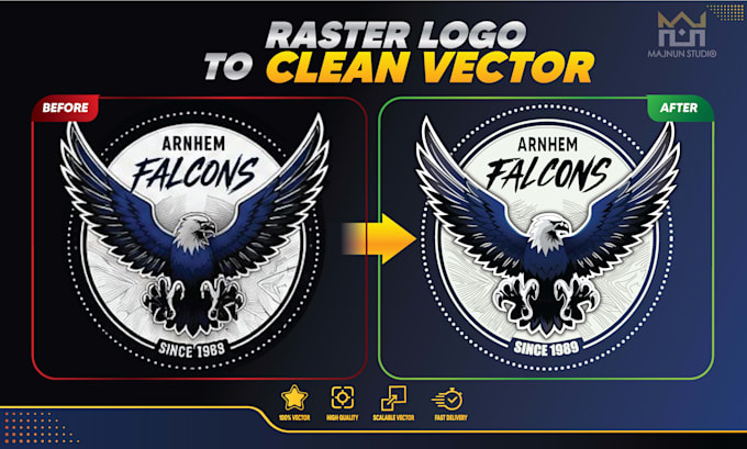 recreate your logo into clean vector ai, svg, eps in 24 hours