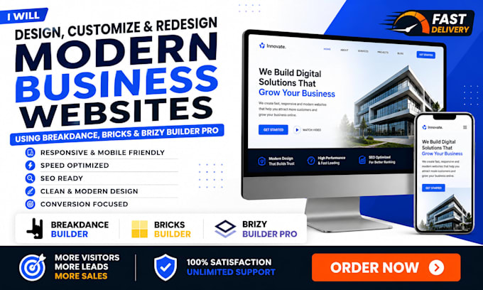 customize, design breakdance builder website, bricks builder, brixy builder pro