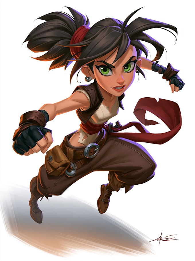 design 2d game character illustration