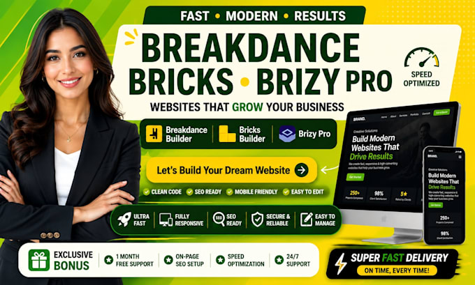 fix or build breakdance builder website, blocksy website builder, bricks builder