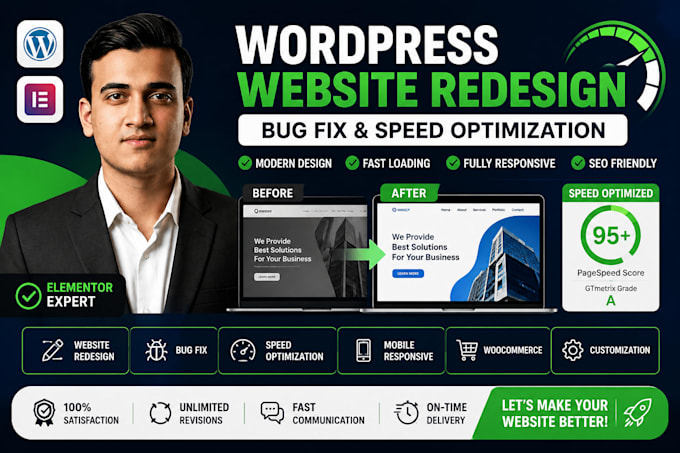 fix wordpress bugs and improve website speed