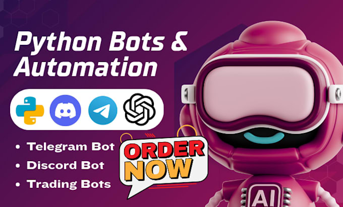 develop a custom discord telegram bot or trading bot with automation and ai