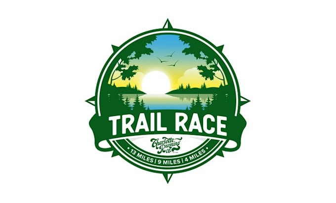 design monogram custom trail race logo