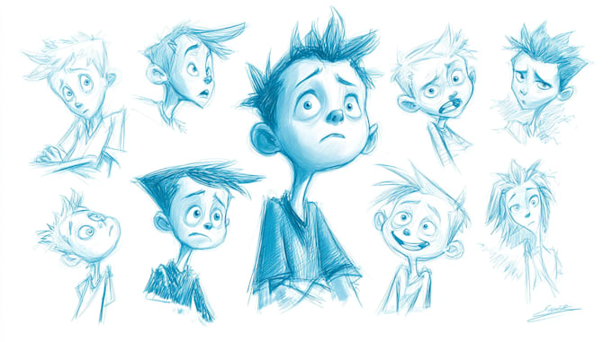 sketch your cartoon character